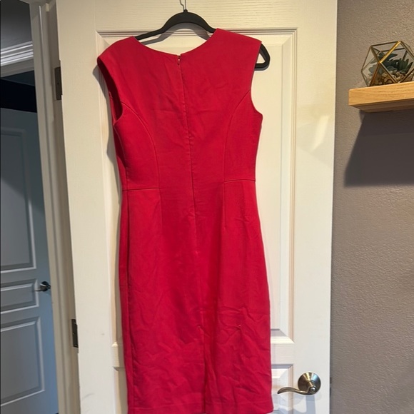 Eliza J Pink Sleeveless V-Neck Sheath Midi Dress - Picture 5 of 5